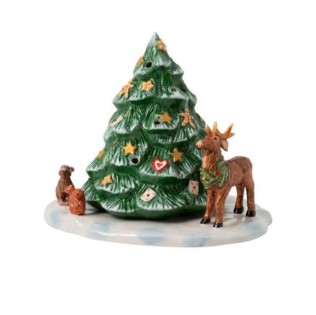 Villeroy e Boch / Christmas toys / Albero di Natale con animali del bosco porta t-light