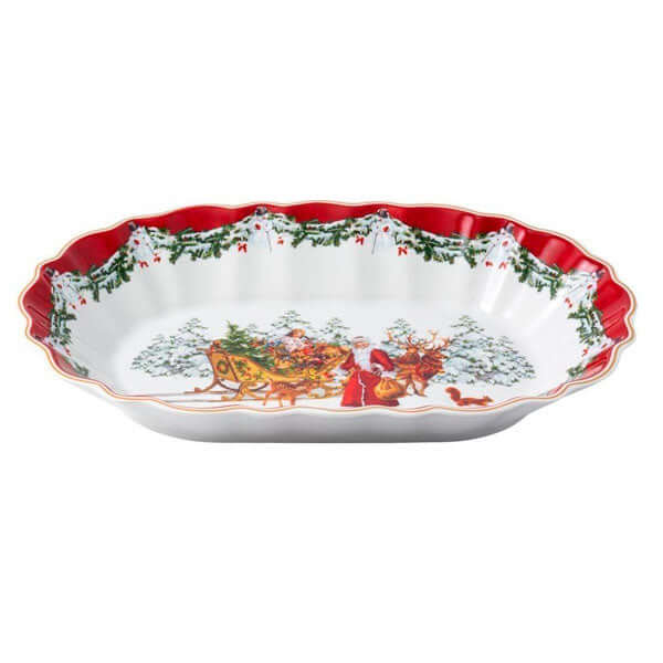 Villeroy & Boch / Toy's fantasy / Coppa ovale Babbo Natale con slitta