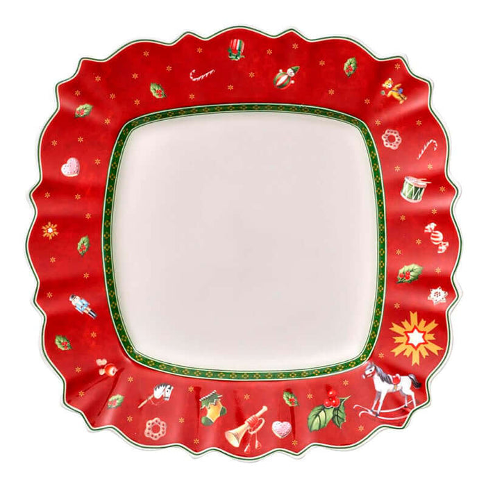 Villeroy e Boch / Toy's delight / Piatto piano quadro rosso