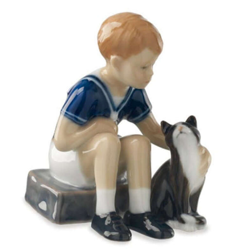 Royal Copenhagen / Jens con gatto / Figurina
