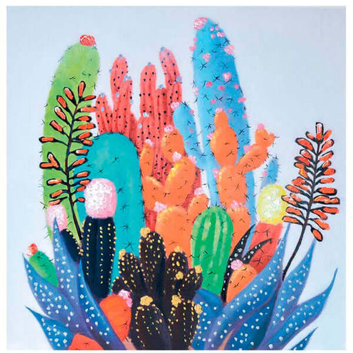 Agave / Arte in cactus / Tela / Quadro / Cm 100x100