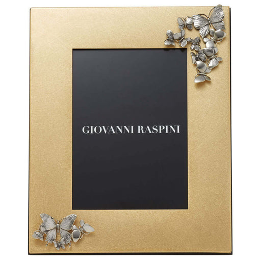 Giovanni Raspini / Farfalle / Cornice ottone bronzo bianco