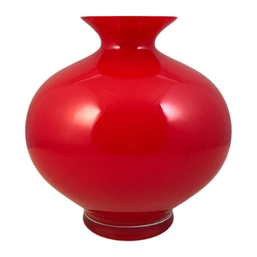 Onlylux / Aurora / Vaso opalino rosso interno bianco