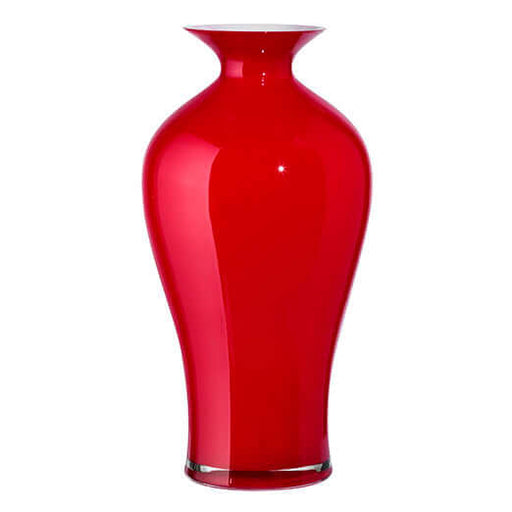 Onlylux / Aurora / Vaso opalino rosso interno bianco