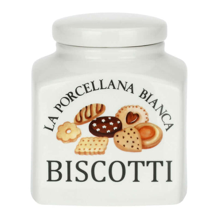 La porcellana Bianca / Conserva / Biscottiera Lt 3,5