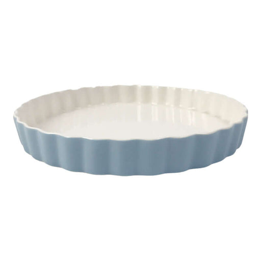 La porcellana bianca / Arezzo / Teglia crostata azzurra cm 28
