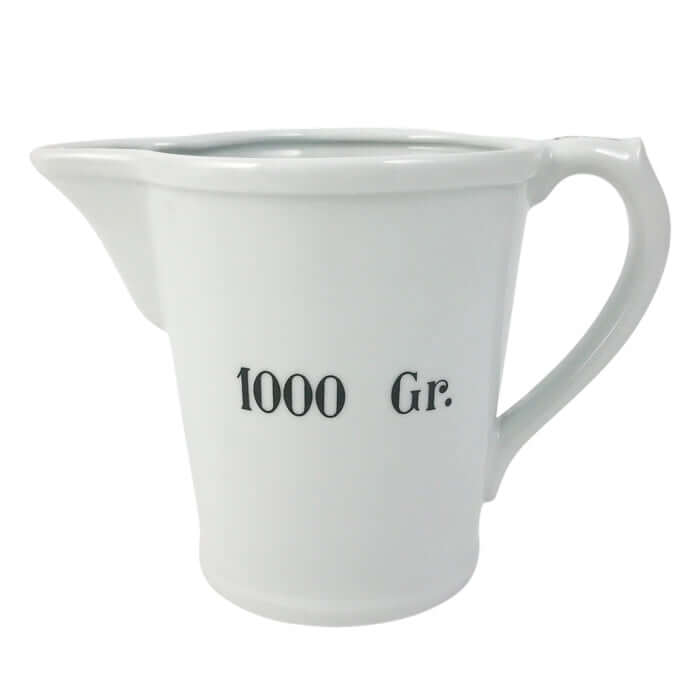 La porcellana bianca / Brocca graduata gr 1000