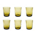 Galbiati / Tribeca / Set 6 bicchieri acqua assortiti color senape