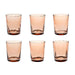 Galbiati / Tribeca / Set 6 bicchieri acqua assortiti color pesca