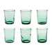 Galbiati / Tribeca / Set 6 bicchieri acqua assortiti color menta
